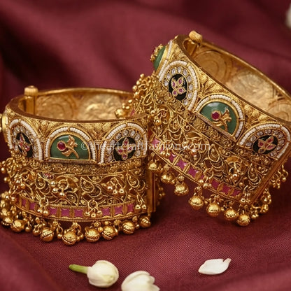 Heritage Pachi Kundan Ghunghroo Patla