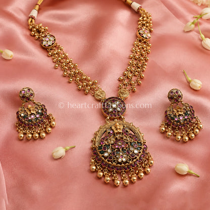 Heritage Pachi Kundan Rani Haar Set