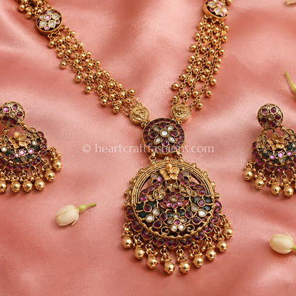 Heritage Pachi Kundan Rani Haar Set