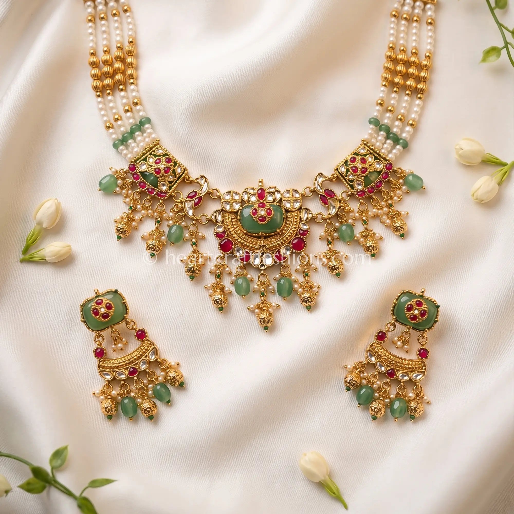 Heritage Pachi Meenakari Kundan Choker Set