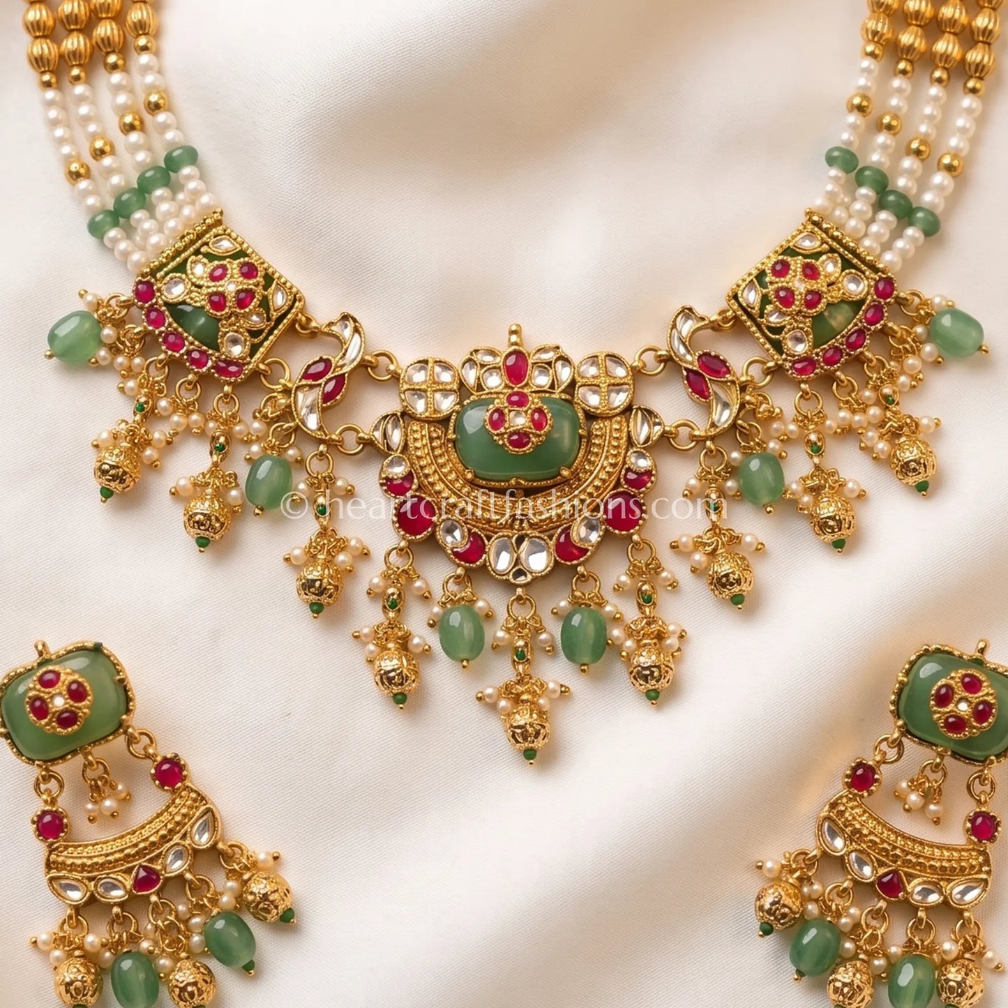 Heritage Pachi Meenakari Kundan Choker Set