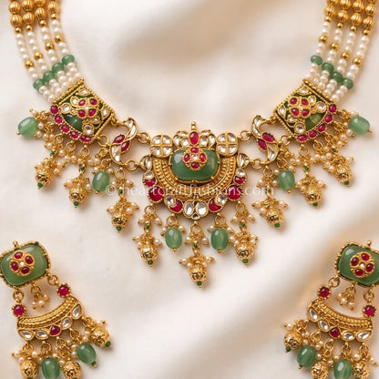 Heritage Pachi Meenakari Kundan Choker Set