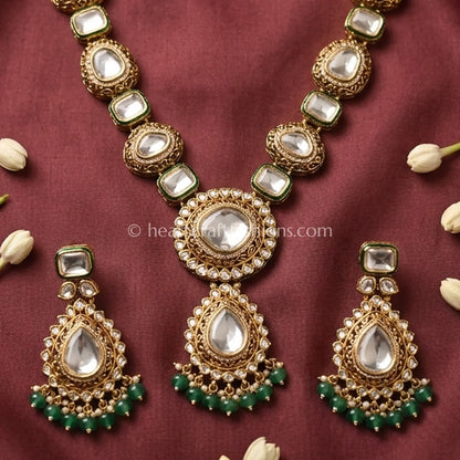Imperial Moissanite Polki Statement Necklace