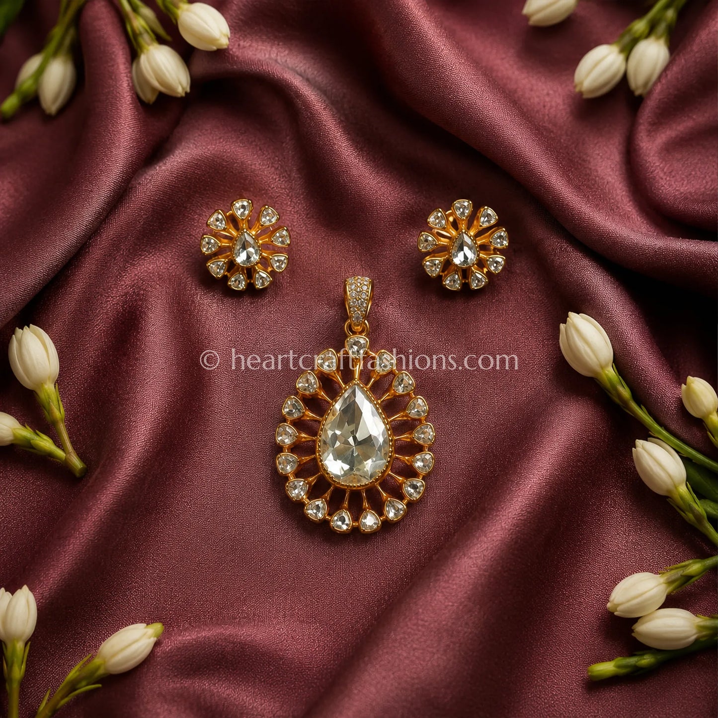 Imperial Moissanite Pendant Set