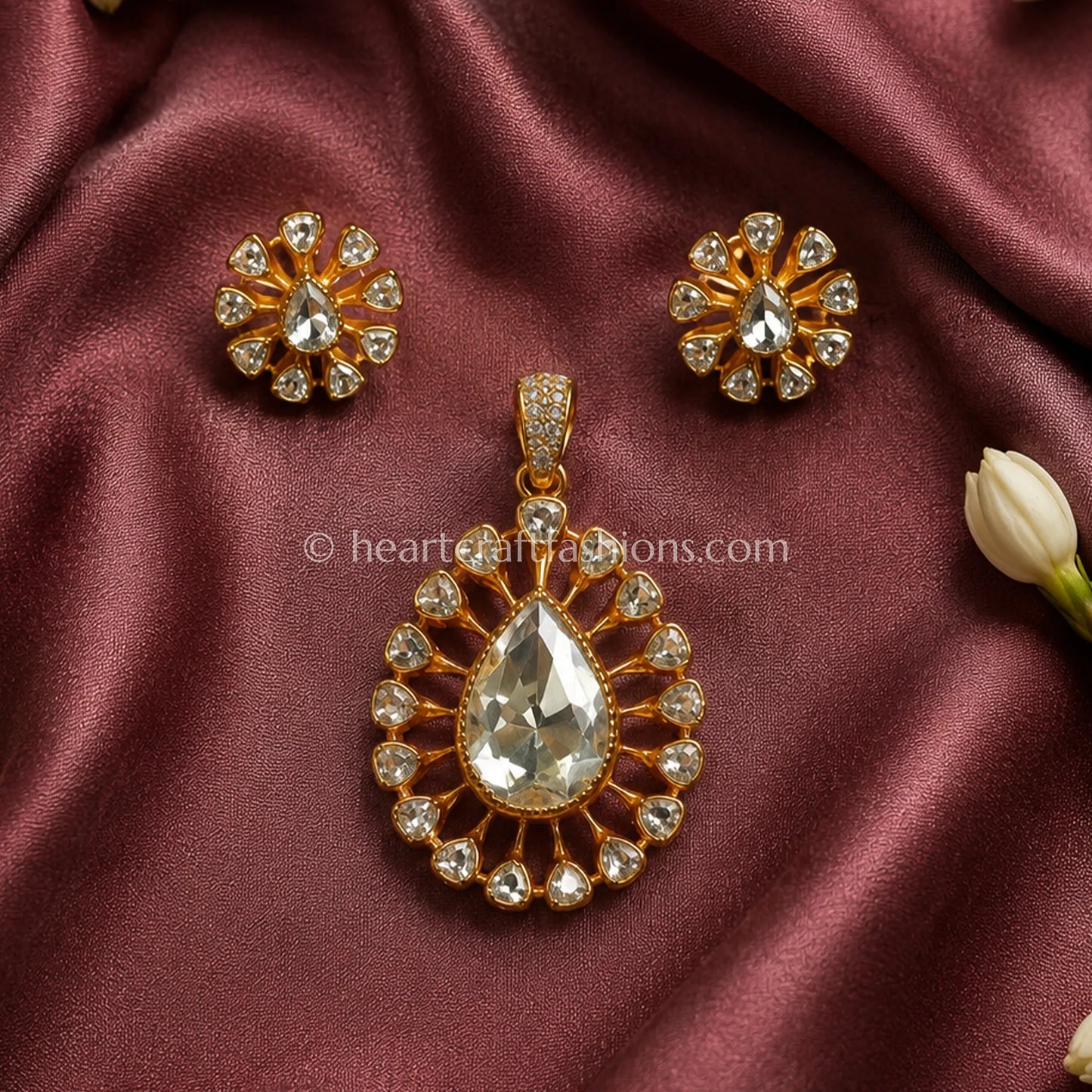 Imperial Moissanite Pendant Set