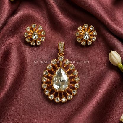 Imperial Moissanite Pendant Set