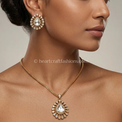Imperial Moissanite Pendant Set