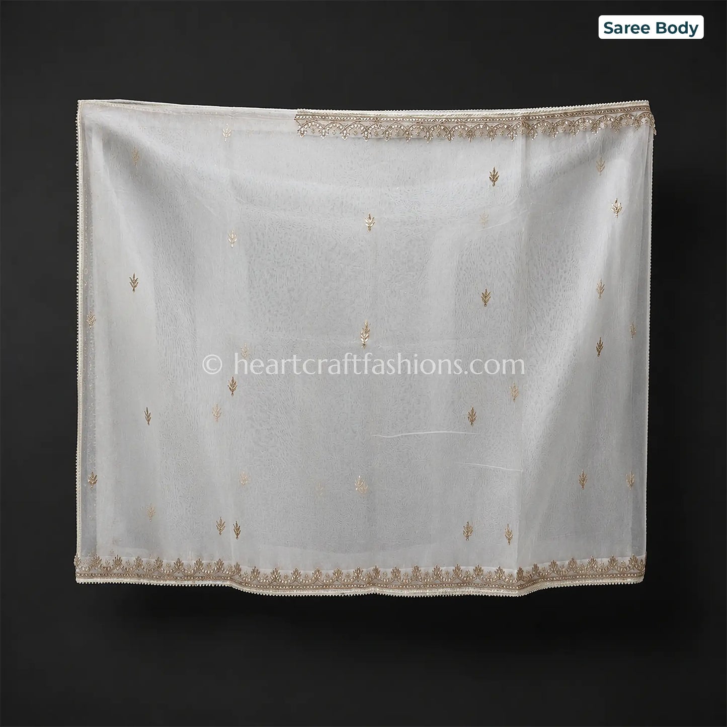 Ivory Elegance Organza Gota Patti Saree