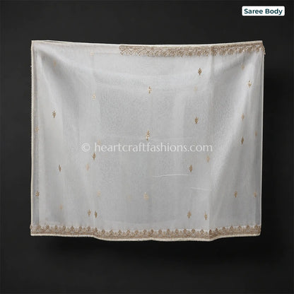 Ivory Elegance Organza Gota Patti Saree