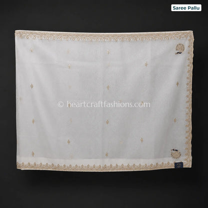Ivory Elegance Organza Gota Patti Saree