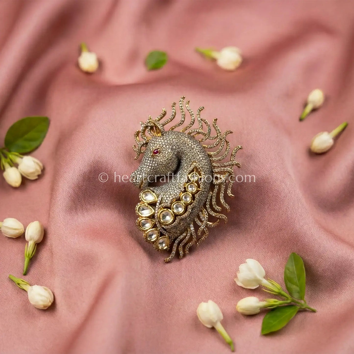 Ivory Pearl Swan Designer Brooch