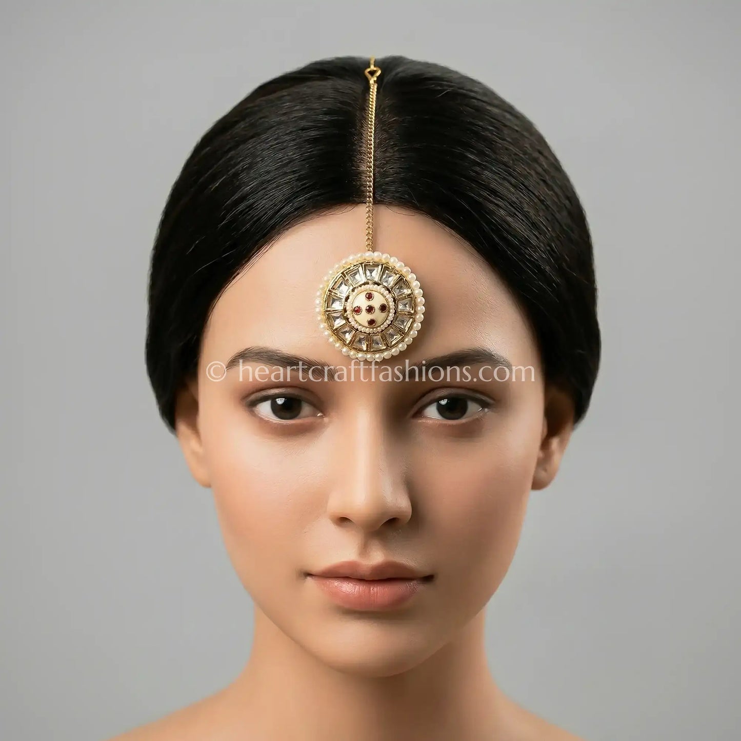 Ivory Ruby Pearl Sunheri Kundan Borla
