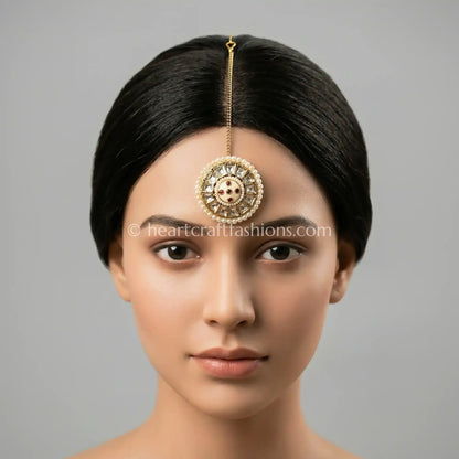 Ivory Ruby Pearl Sunheri Kundan Borla