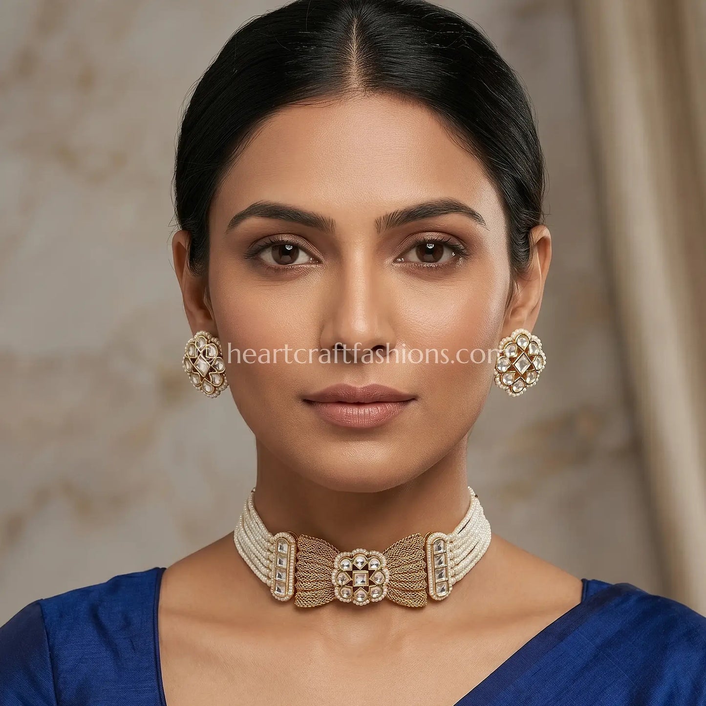Ivory Royale Kundan Choker Set