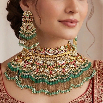 Jadau Pachi Bridal Jodha Choker Set