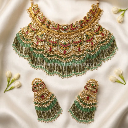 Jadau Pachi Bridal Jodha Choker Set