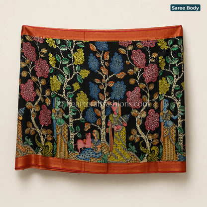 Krishna Kalamkari Bangalore Silk Saree
