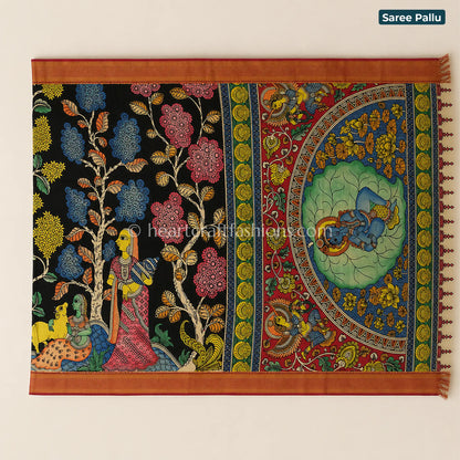 Krishna Kalamkari Bangalore Silk Saree
