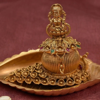 Lakshmi Kalash Heritage Sindoor Box (With Tray)