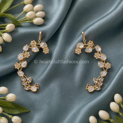 MOP Amrapali Inspired Floral Ear Cuffs