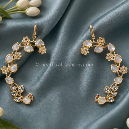 MOP Amrapali Inspired Floral Ear Cuffs