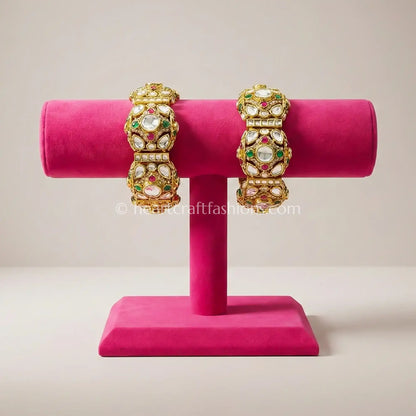Maharani Royal Polki Statement Gajra Bracelet