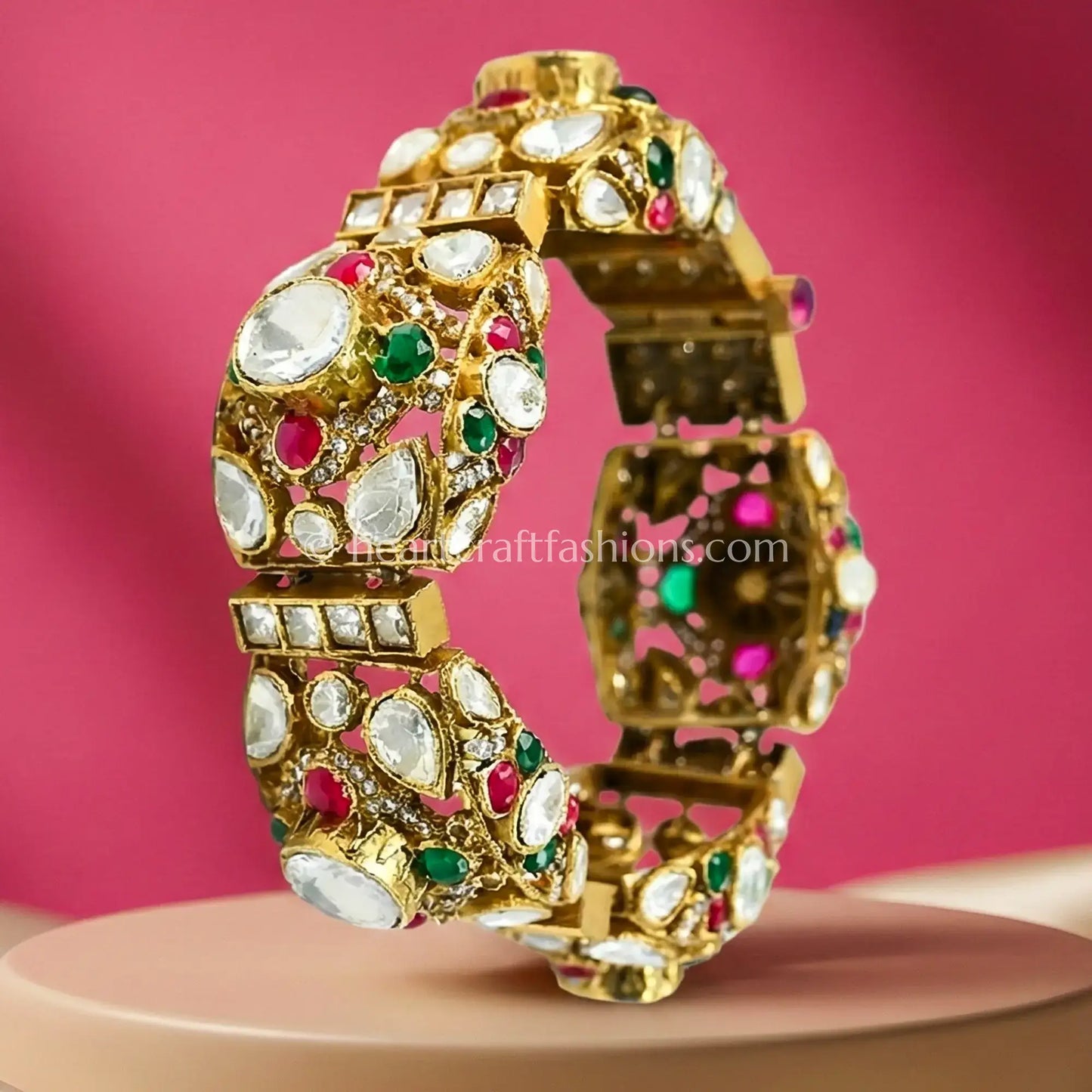 Maharani Royal Polki Statement Gajra Bracelet