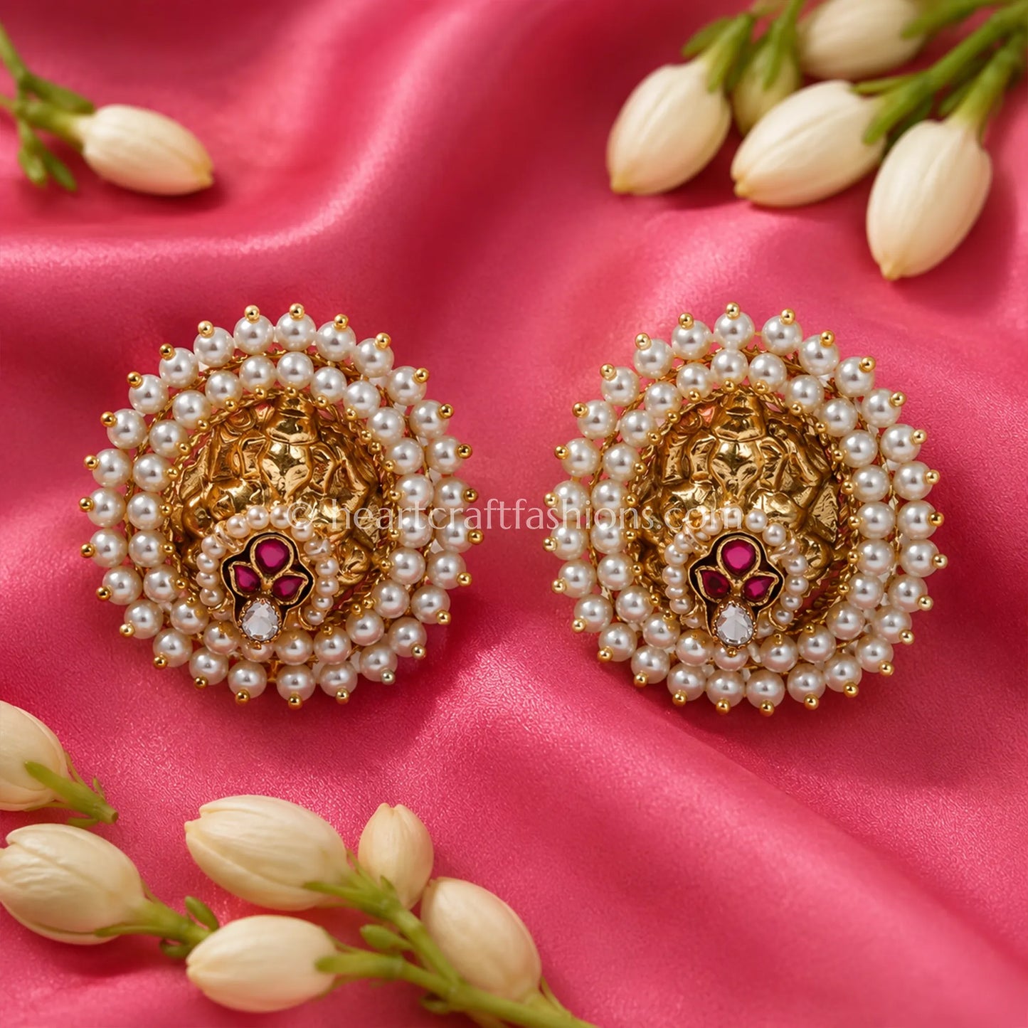 Maharani Ruby Heritage Pachi Studs