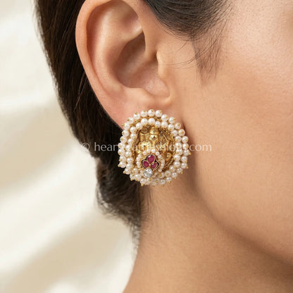 Maharani Ruby Heritage Pachi Studs