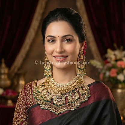 Maharani Shringar Heritage Pachi Kundan Set