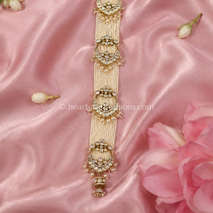 Maharani Pearl Kundan Bridal Hair Choti