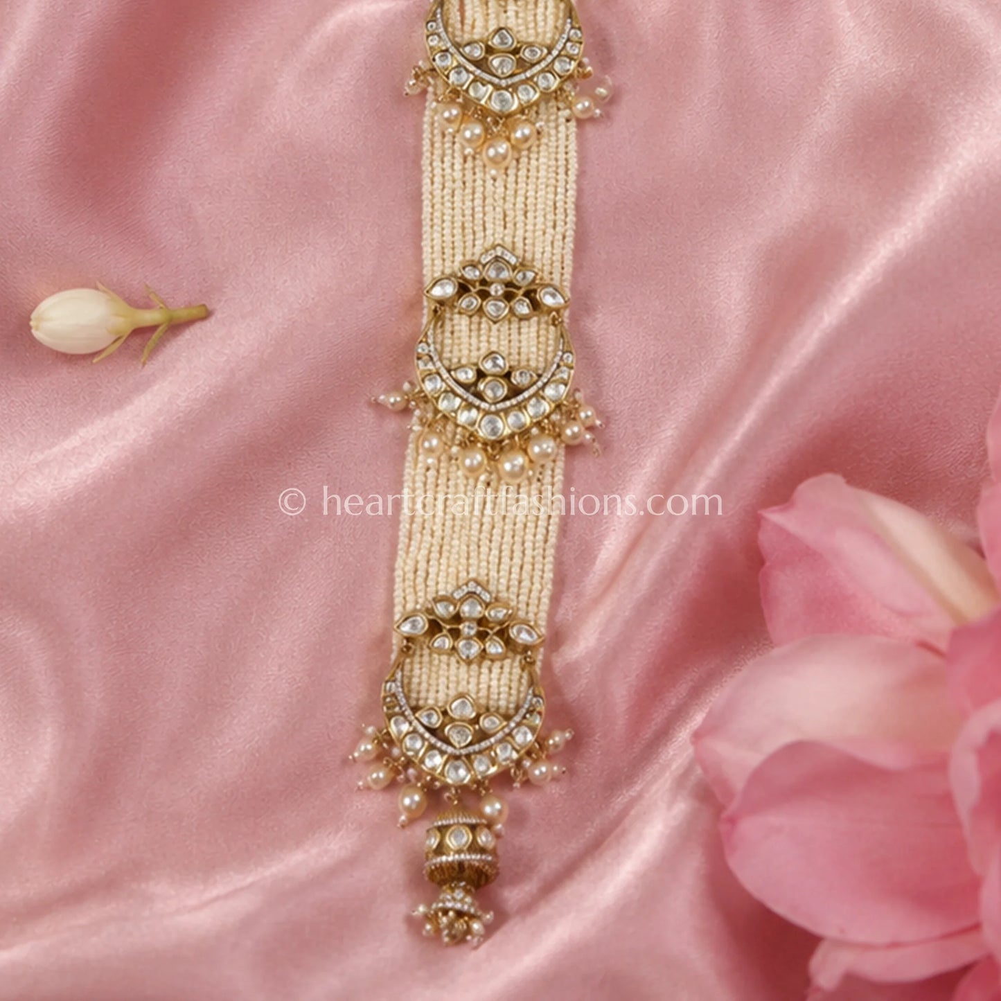 Maharani Pearl Kundan Bridal Hair Choti