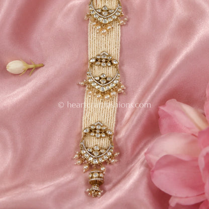 Maharani Pearl Kundan Bridal Hair Choti