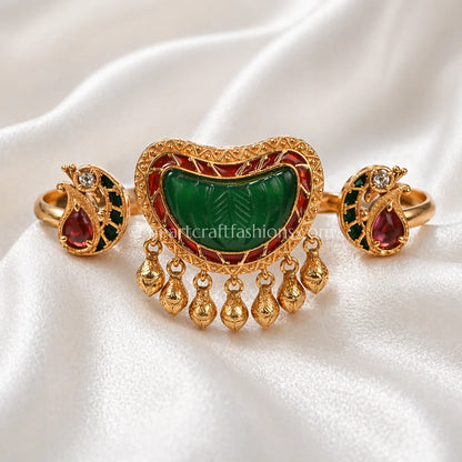 Marakata Carved Stone Amrapali Ring