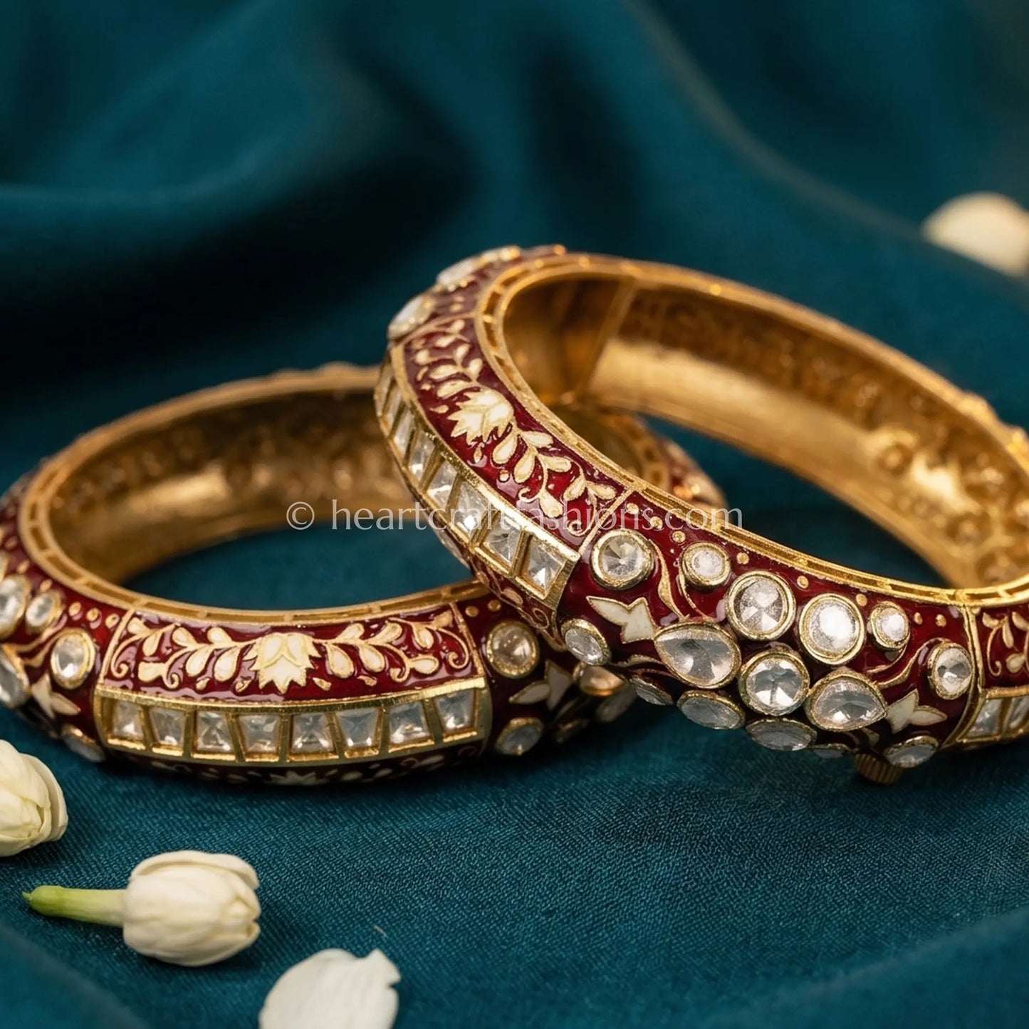 Maroon Meenakari Sunehri Kundan Patla