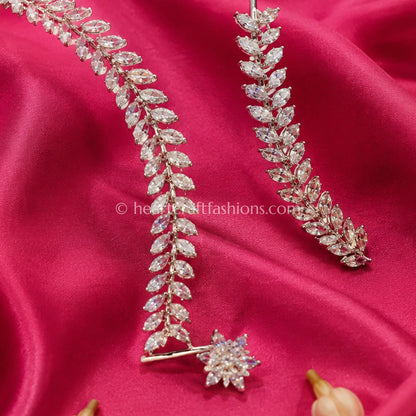 Marquise Leaf Vine Open-Front Hathphool (Hand Harness)