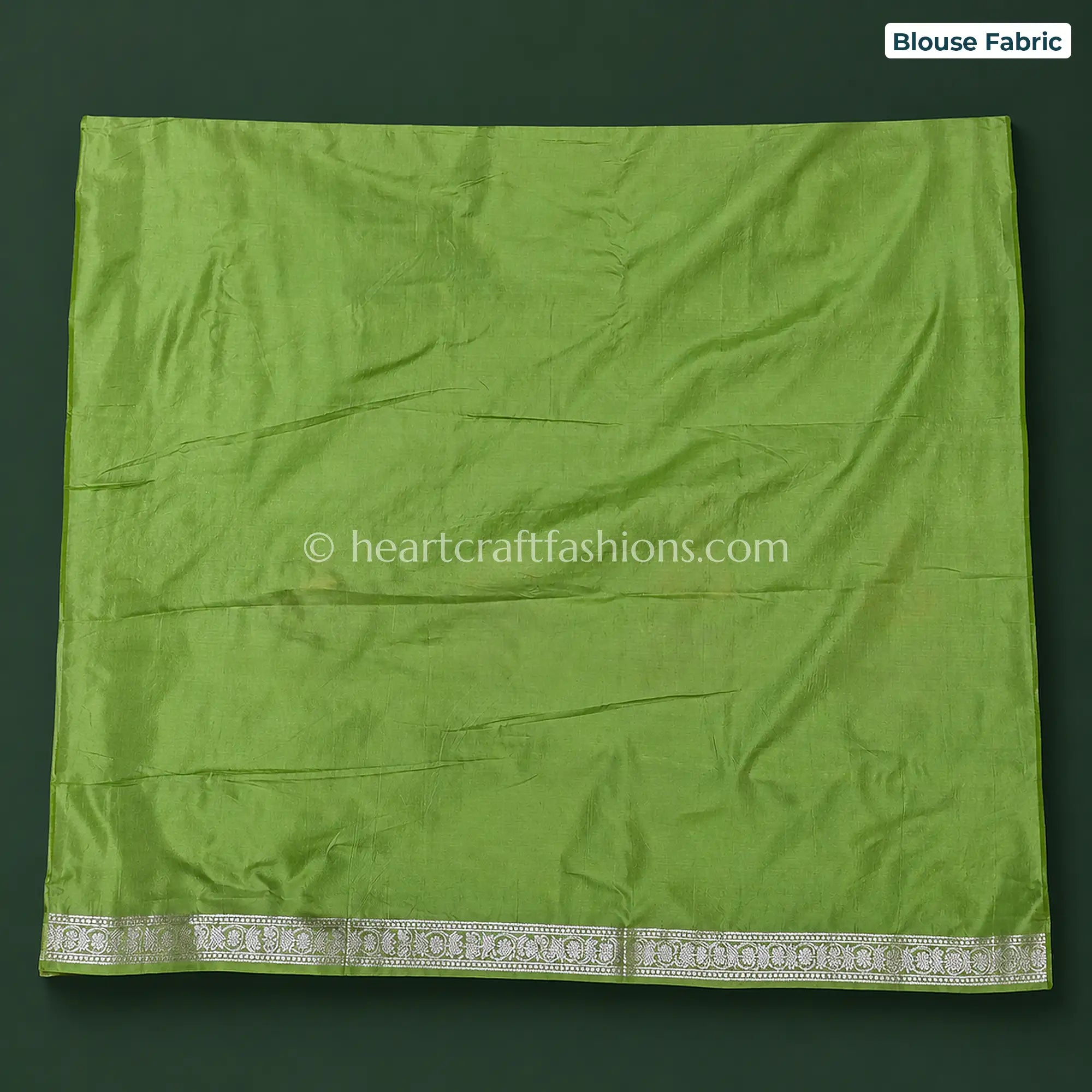 Mehndi Green Pastel Rangkart Pure Katan Banarasi Saree