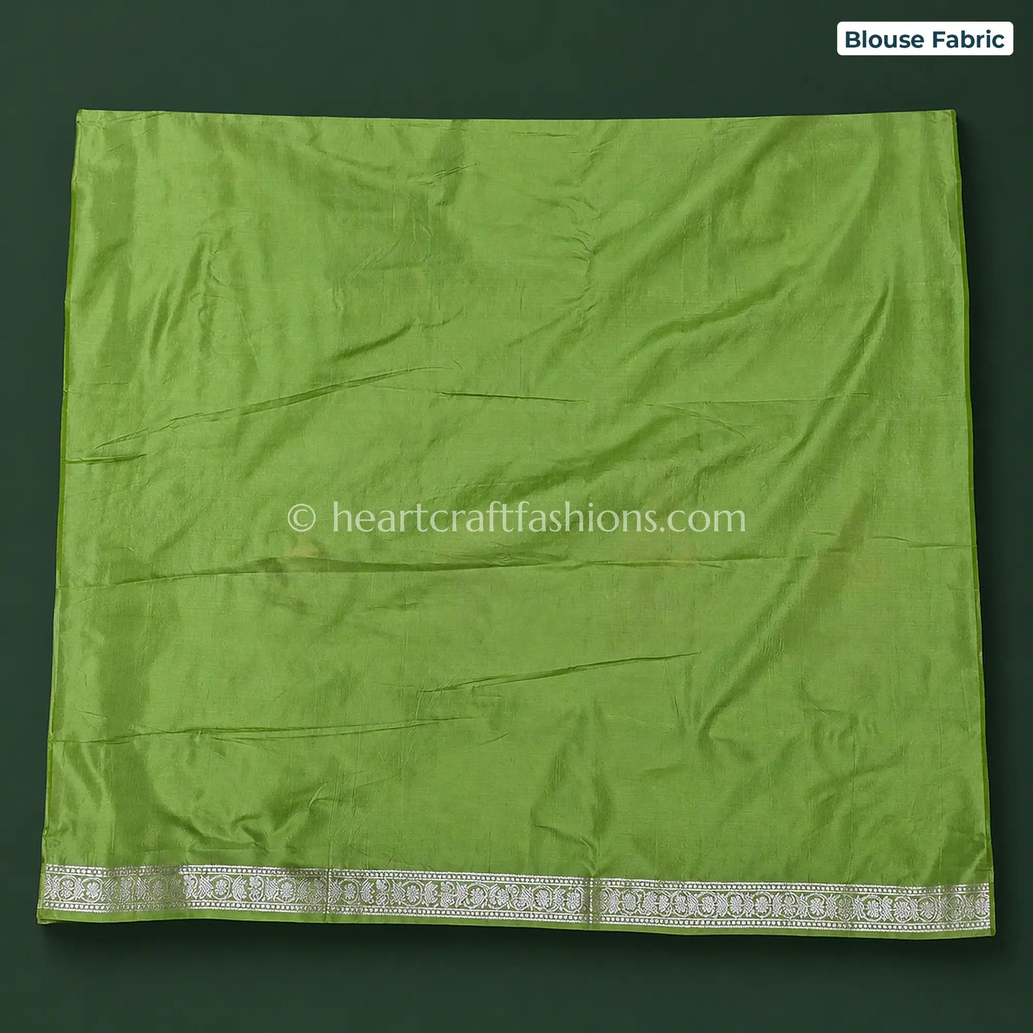 Mehndi Green Pastel Rangkart Pure Katan Banarasi Saree