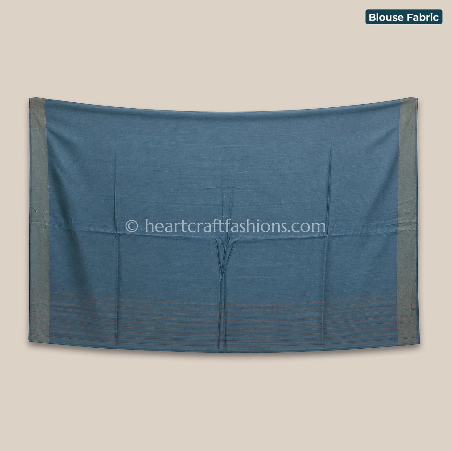 Misty Greyish Blue Half Tusser Half Silk Saree