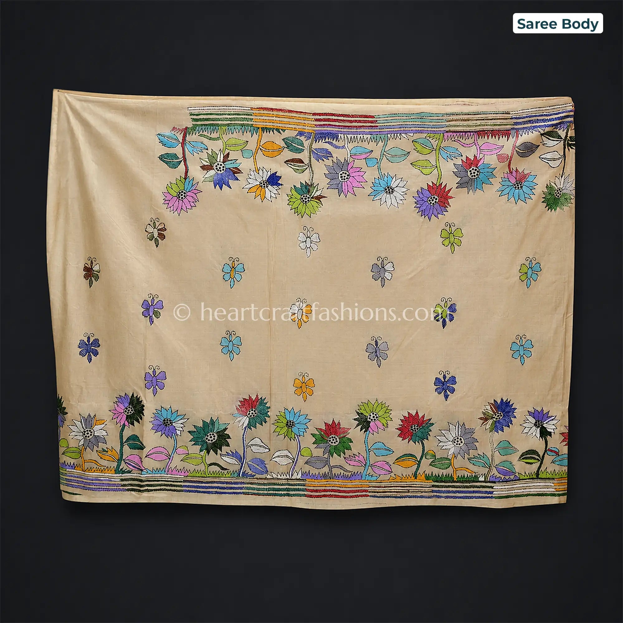 Mithi Tota Kalkata Gachi Tussar Kantha Handloom Saree