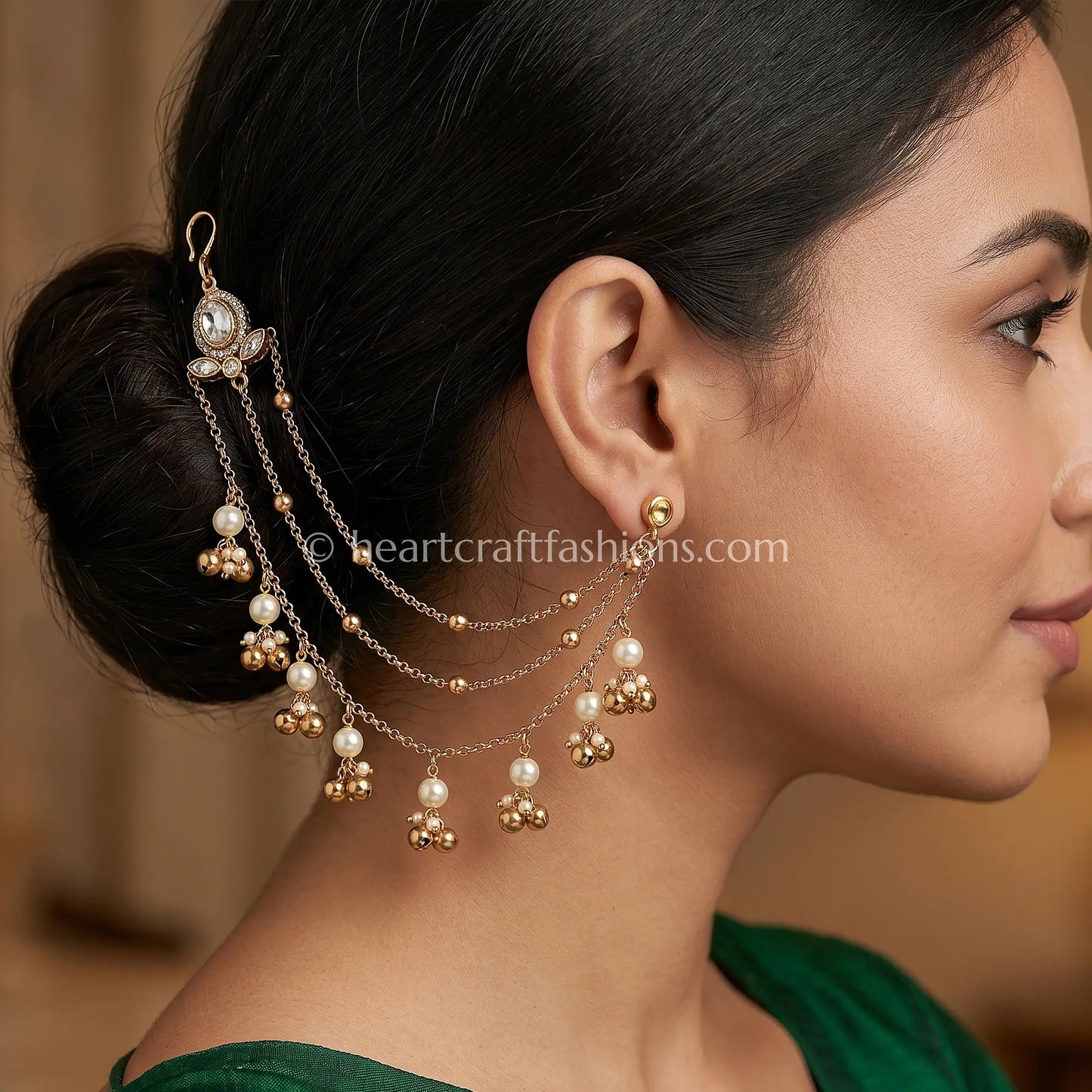 Moissanite Pearl Drop Kaan Chain