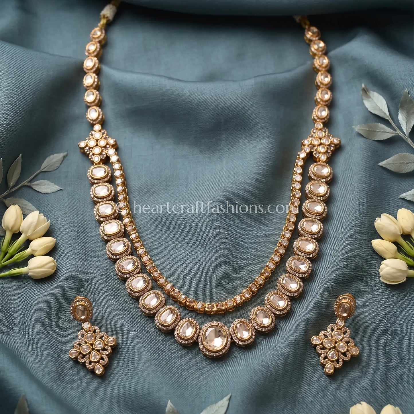 Moissanite Polki Classic Layered Haar