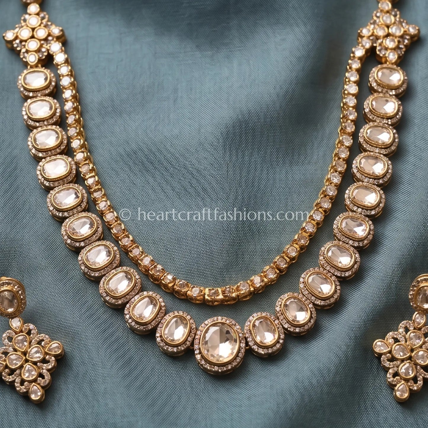 Moissanite Polki Classic Layered Haar
