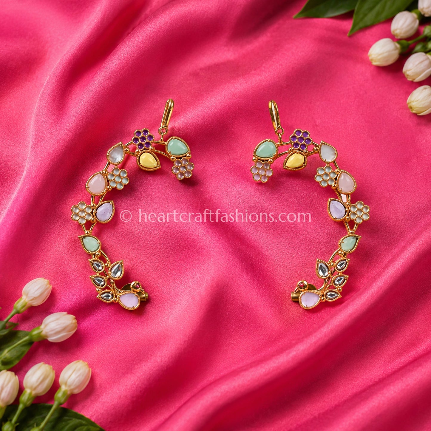 Multicolor Pastel Amrapali Ear Cuffs