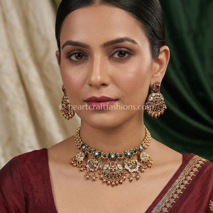 Nawabanganj Meenakari Kundan Choker Set
