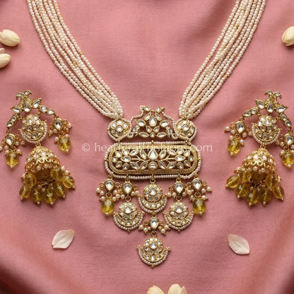 Noorika Pearl Kundan Rajputana Statement Haar