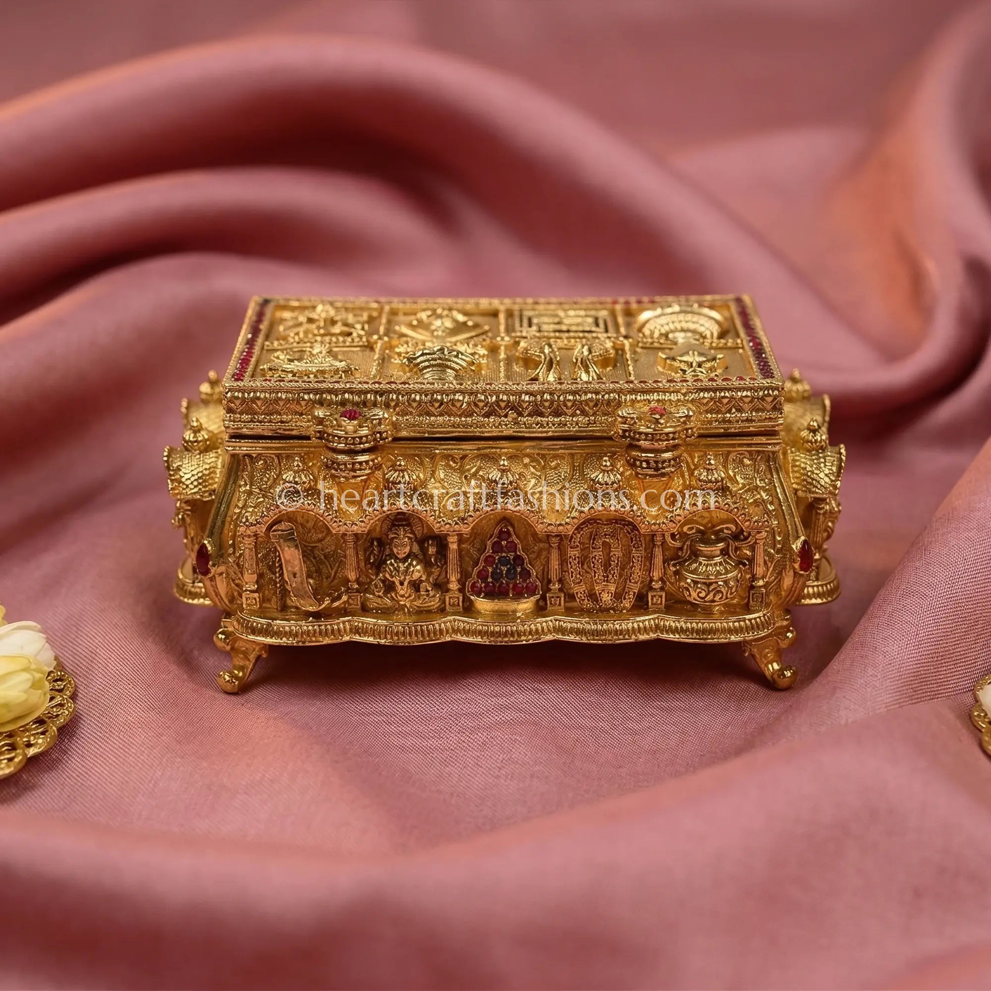 Navdevi Heritage Sindoor Box (Goddess Motifs)