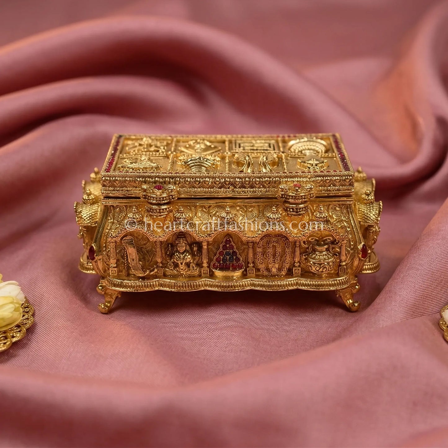 Navdevi Heritage Sindoor Box (Goddess Motifs)