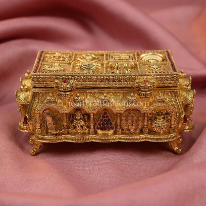 Navdevi Heritage Sindoor Box (Goddess Motifs)