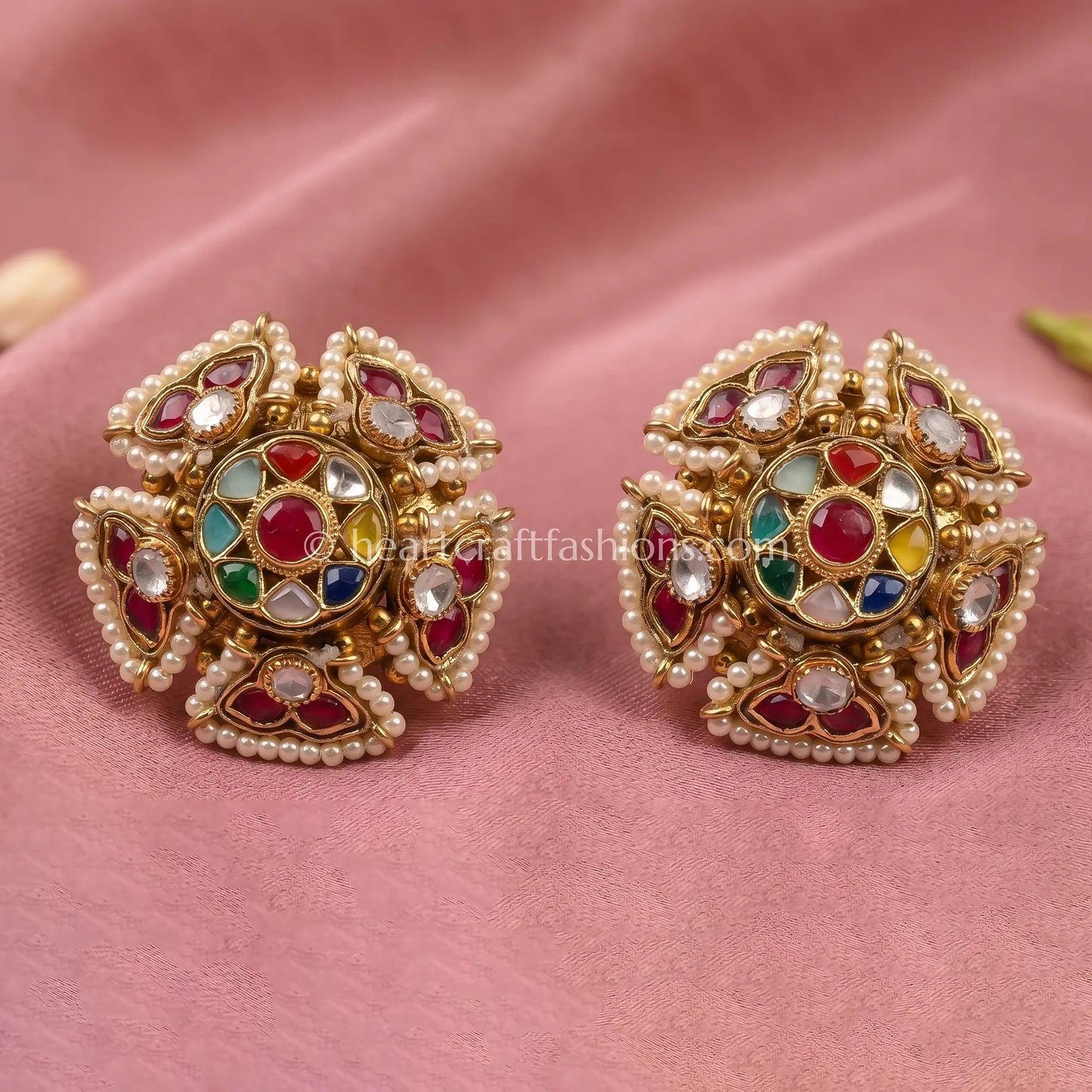 Navrang Pachi Kundan Studs